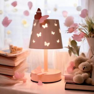 Lampada Met Led Ricaricabile c/farfalle Ad Emozioni