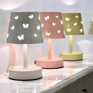 Lampada Met Led Ricaricabile c/farfalle Ad Emozioni